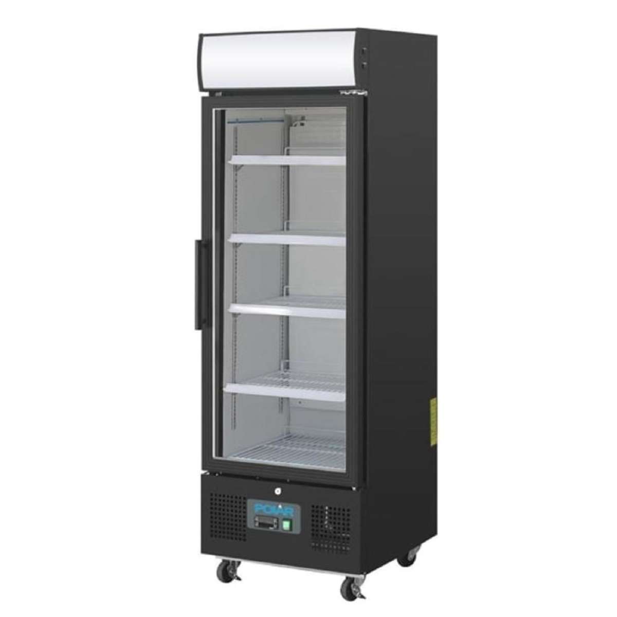 Polar G-Series Upright Display Fridge Black - 218Ltr- Commercial