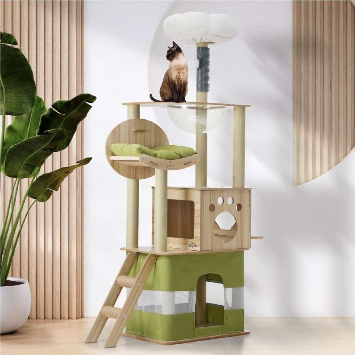 Alopet Cat Tree Tower Scratching Post Scratcher 160cm Condo House Bed Furniture