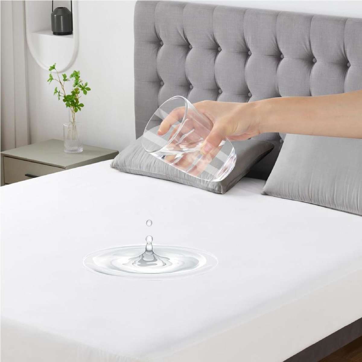 LINENOVA 100% Waterproof Mattress Protector Fully Fitted - King Single