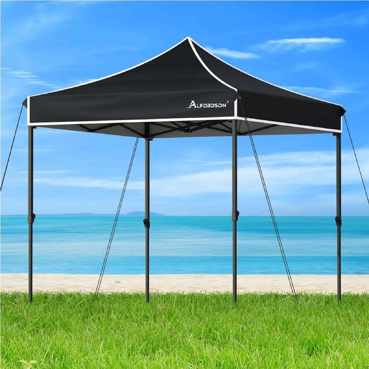 ALFORDSON Gazebo 3x3m Pop Up Marquee Canopy Black
