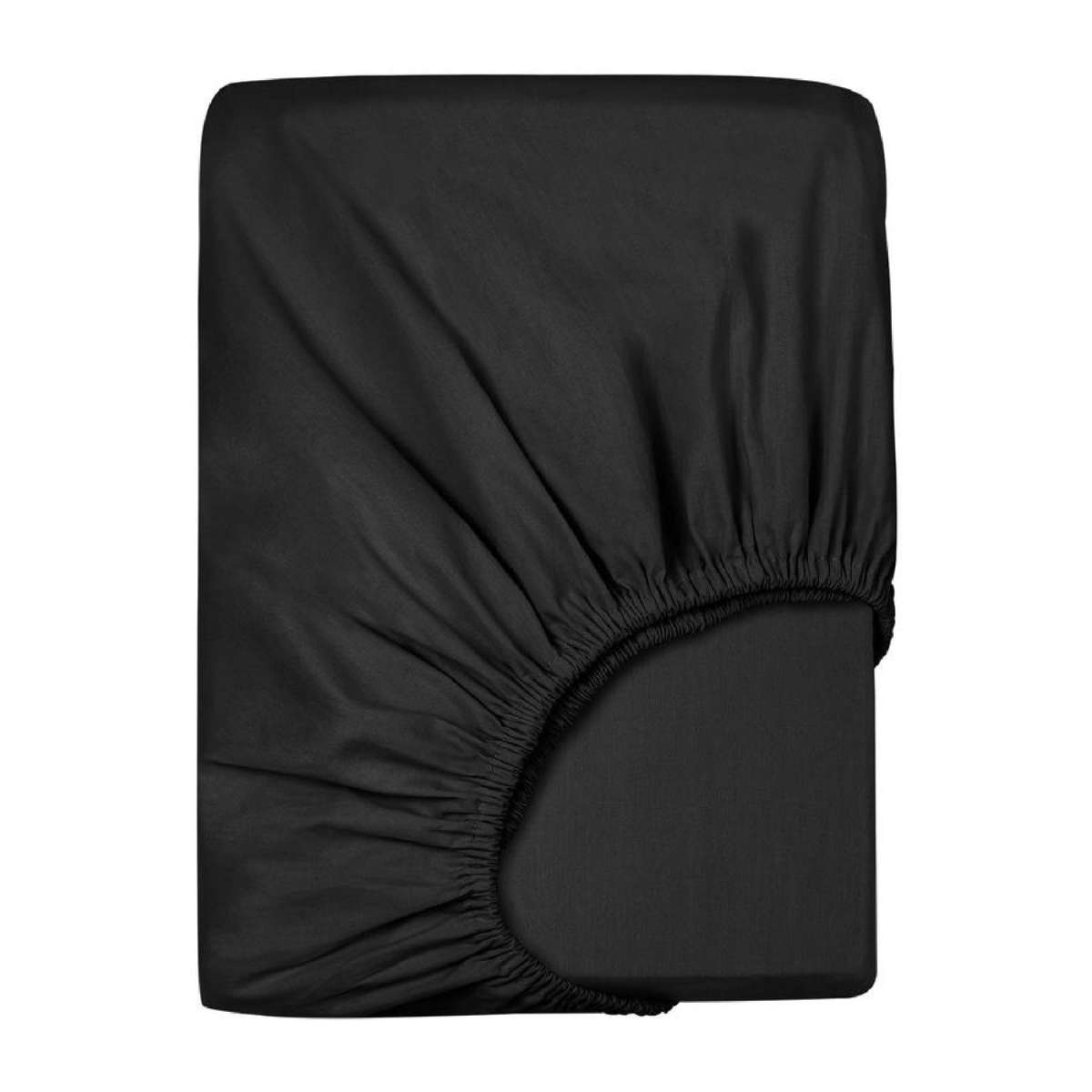 LINENOVA Premium 100% Cotton Fitted Sheet(Queen,Black)