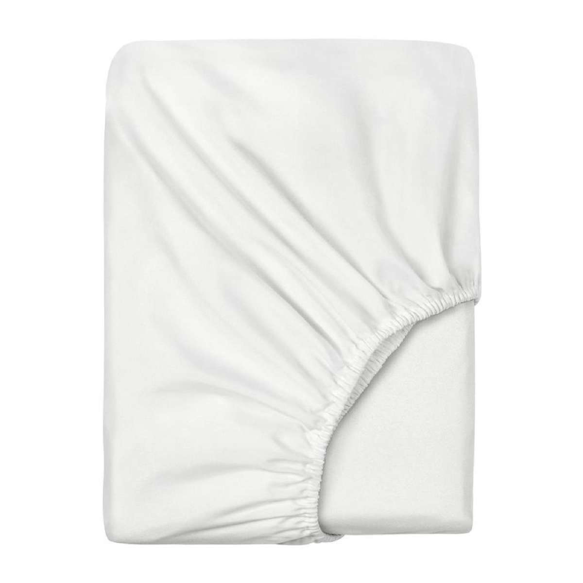 LINENOVA Premium 100% Cotton Fitted Sheet(King single,White)