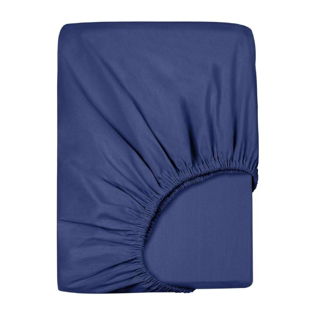 LINENOVA Premium 100% Cotton Fitted Sheet(Queen,Navy)