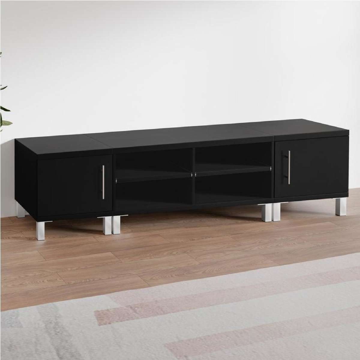 ALFORDSON Entertainment Unit TV Cabinet Stand 190cm Black