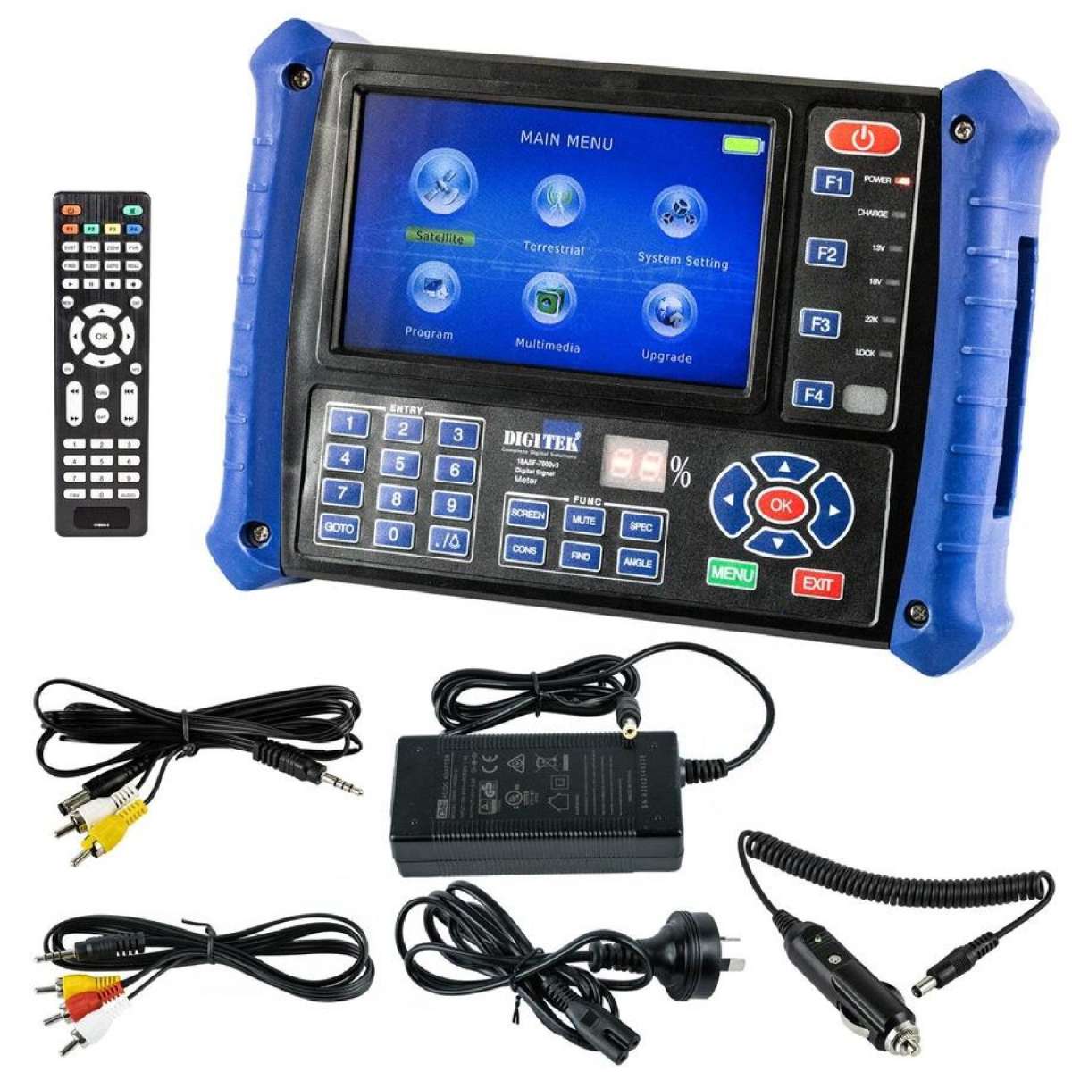 DIGITEK 18ASF-7000v3 Digital TV and Satellite Signal Meter DVB-S DVB-S2