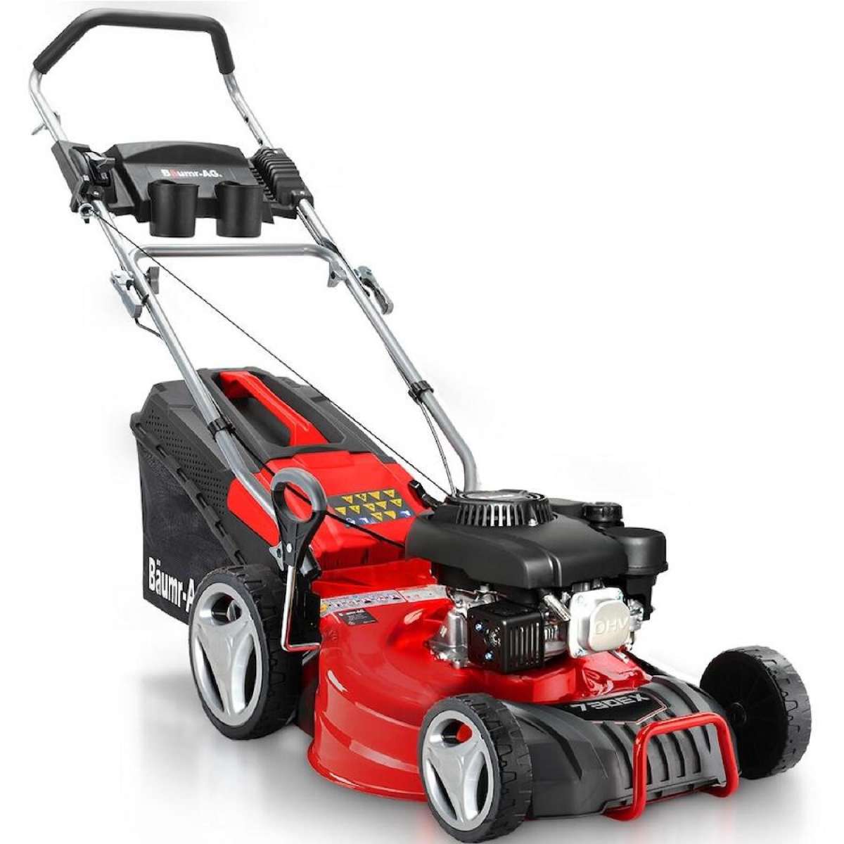 BAUMR-AG 18" 150cc Lawn Mower, 8 Heights, Steel Deck, Cup Holders, 4-Stroke Petrol Lawnmower - 730EX