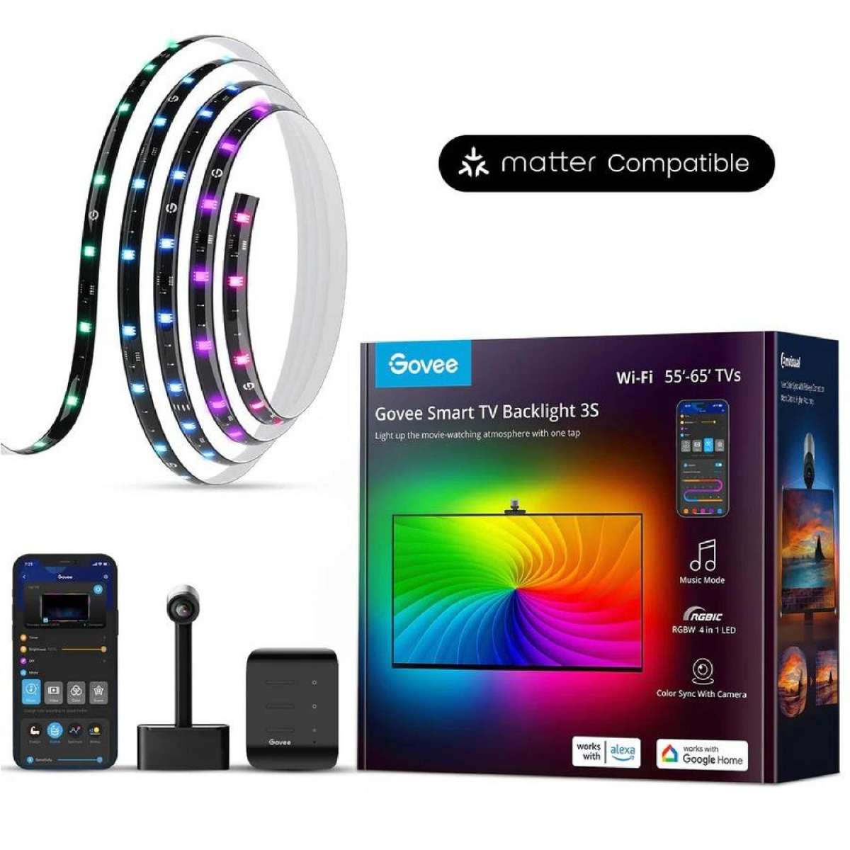 Govee Smart TV Backlight Kit 3S (55"-65")