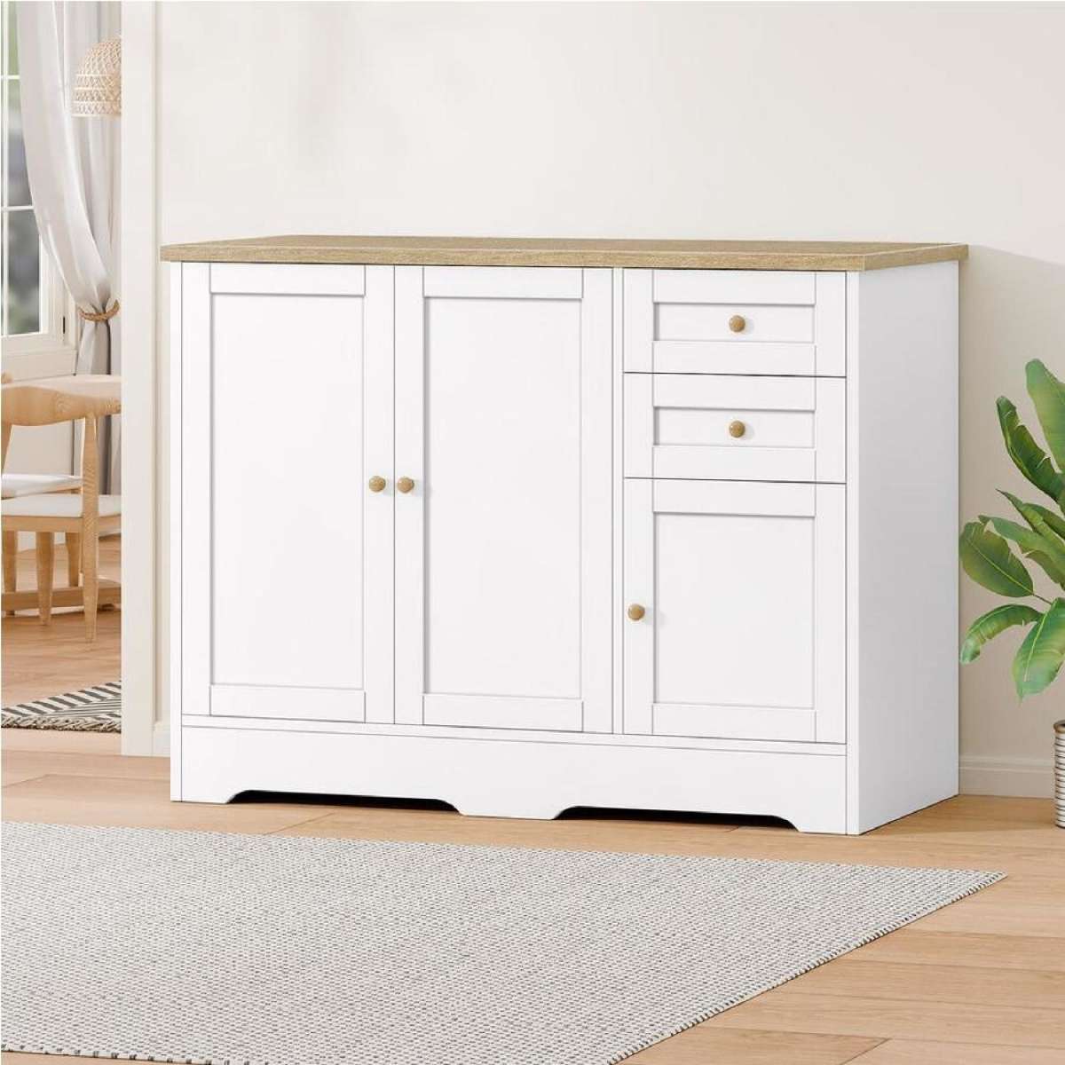 ALFORDSON Buffet Sideboard Cupboard Storage Cabinet Kitchen Hallway Doors White
