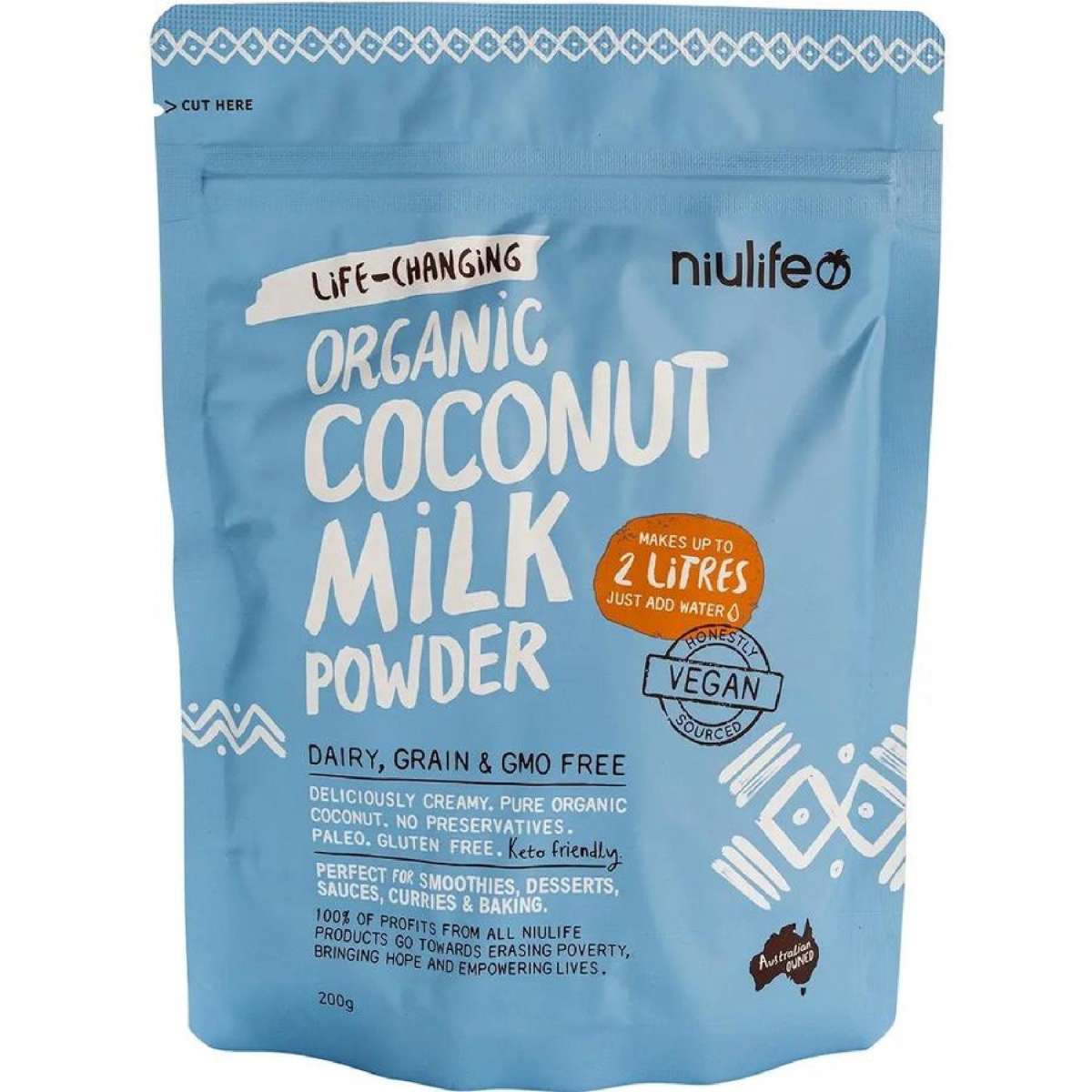 NIULIFE Coconut Milk Powder Makes Up To 2 Litres 200g