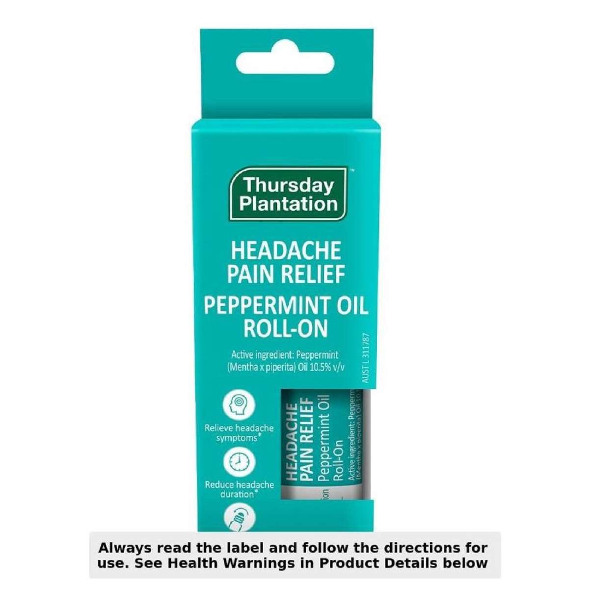 Thursday Plantation Headache Pain Relief Peppermint Roll-on 9ml