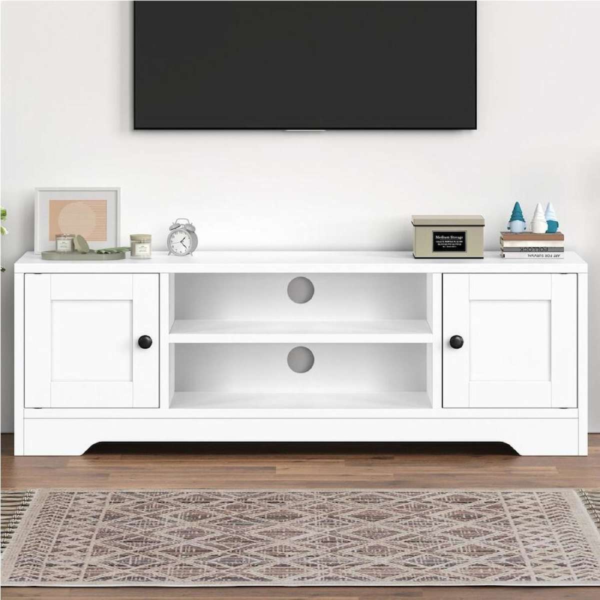 120cm ALFORDSON TV Cabinet Entertainment Unit White Hamptons