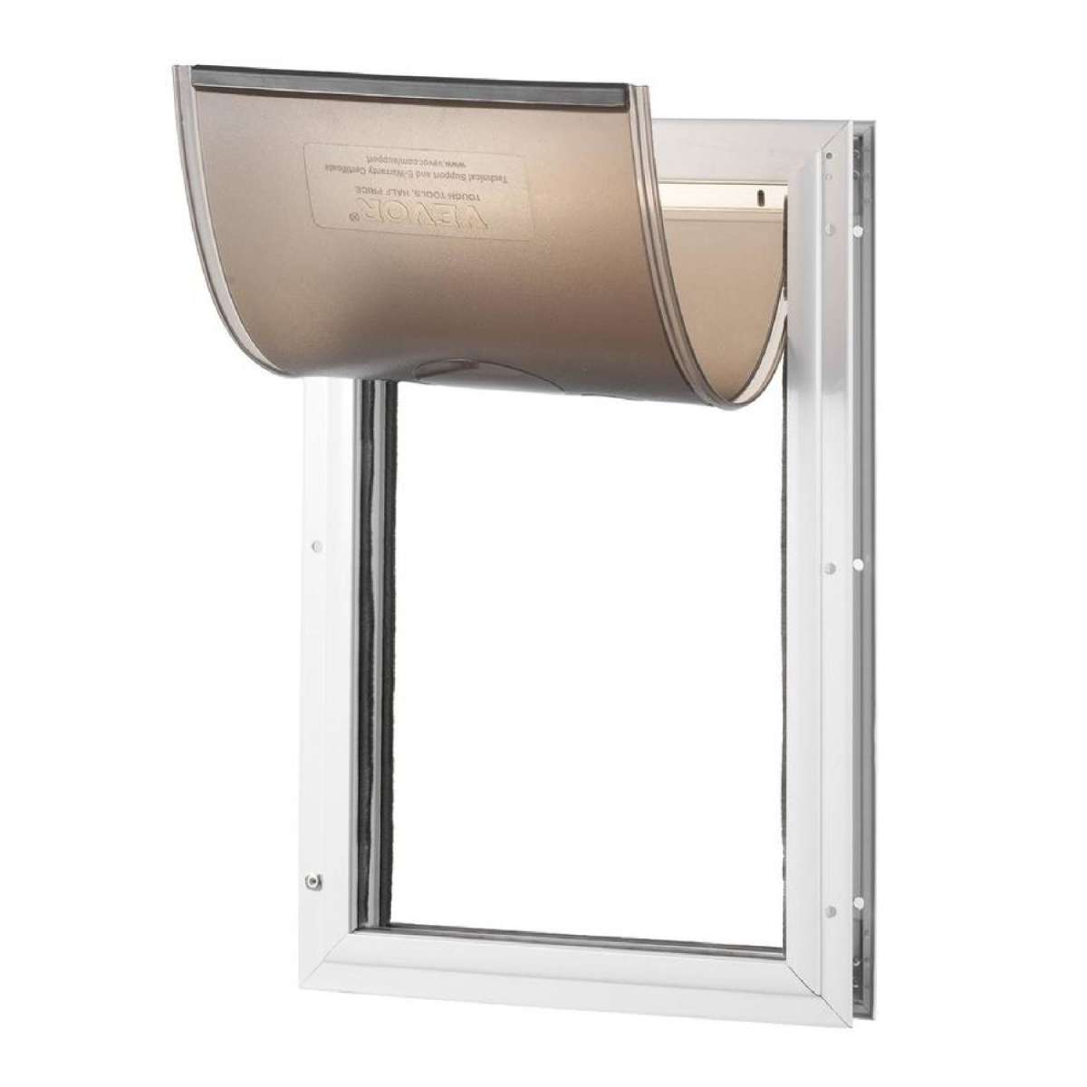 Pet Door for Door with Lock and Magnetic Flap System Aluminum Frame Small