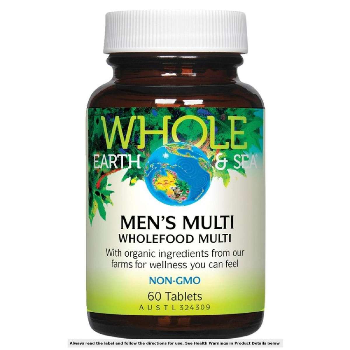 Whole Earth and Sea Men's Multi 60 Tablets