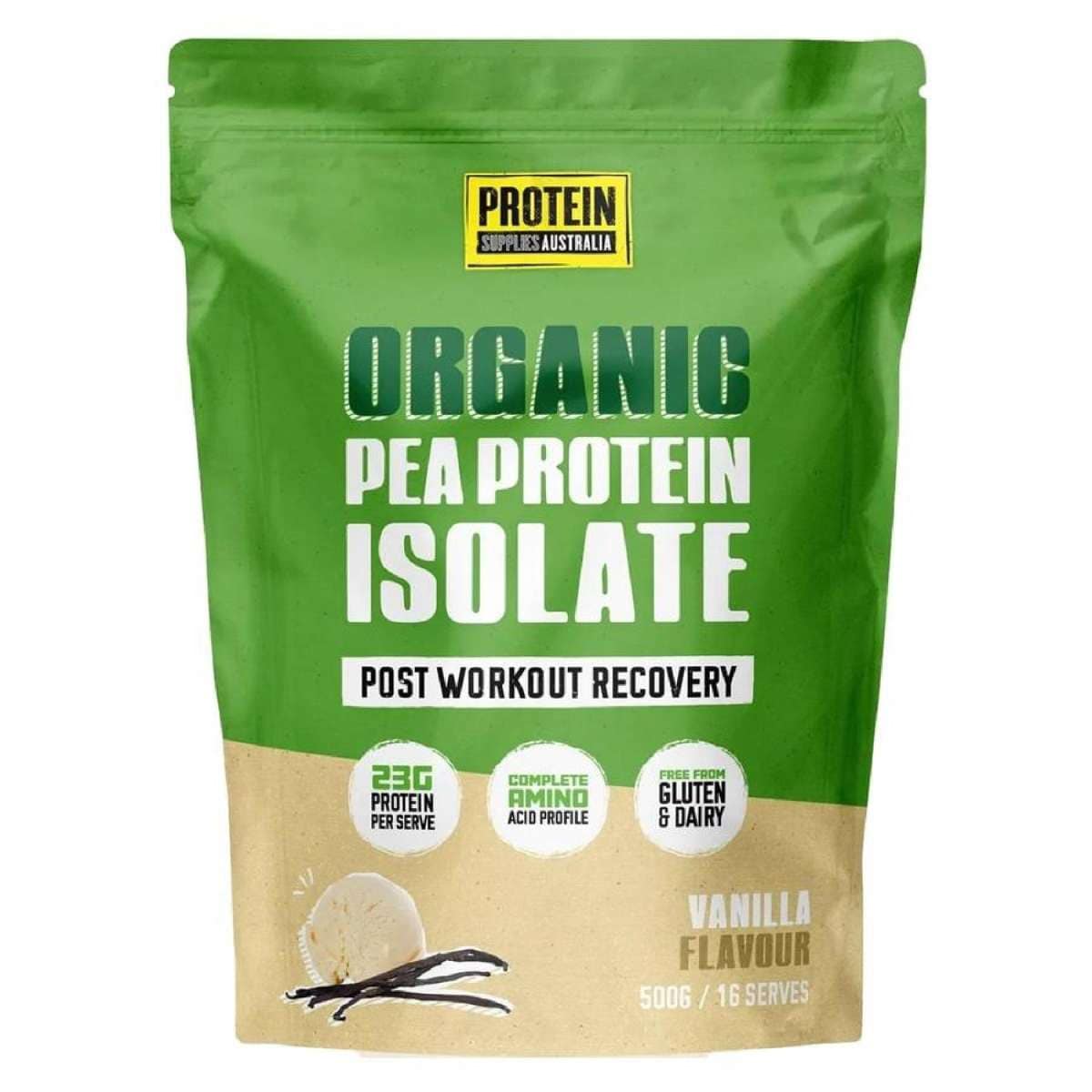 Protein Supplies Australia Pea Vegan Pea Protein Vanilla Bean 500g