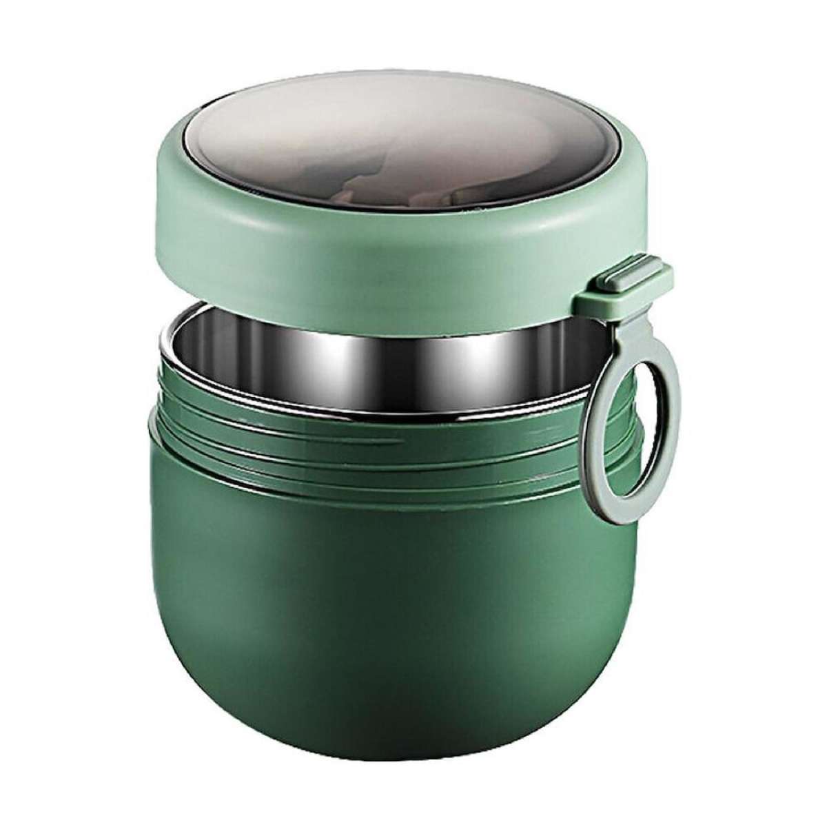 Lunch Box Thermos Food Flask Stainless Steel Insulated Food Soup Jar Container Green