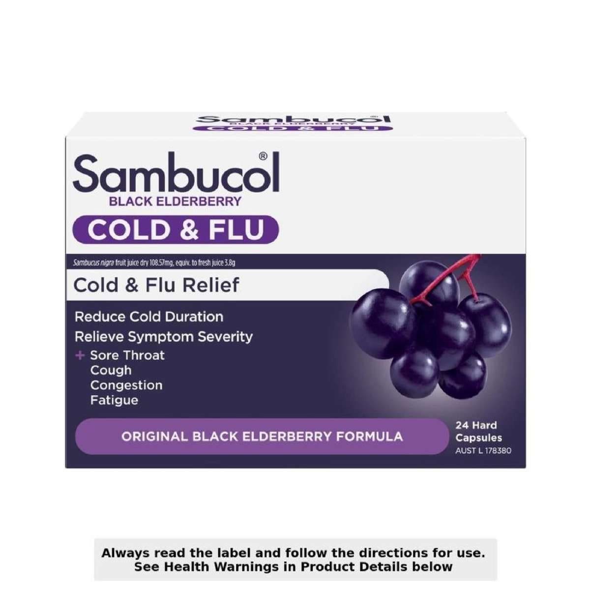 Sambucol Cold & Flu 24 Capsules