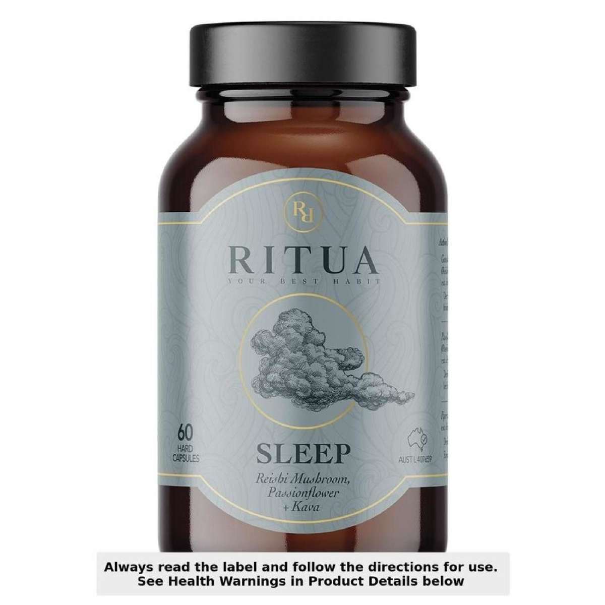 Ritua SLEEP Reishi Mushroom Passionflower Kava 60 Capsules