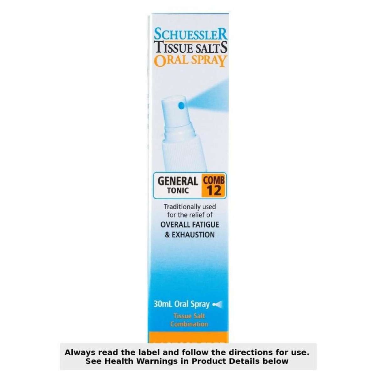 Schuessler Tissue Salts Comb 12 General Tonic Spray 30ml