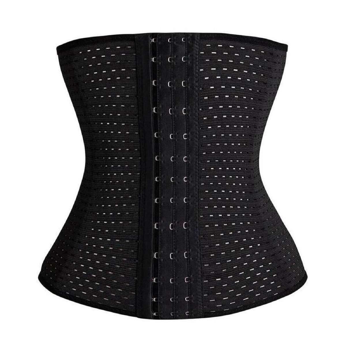Womens Corset Waist Cinchers Tummy Girdle Belt Body Shaper Underbust Training - Black XL