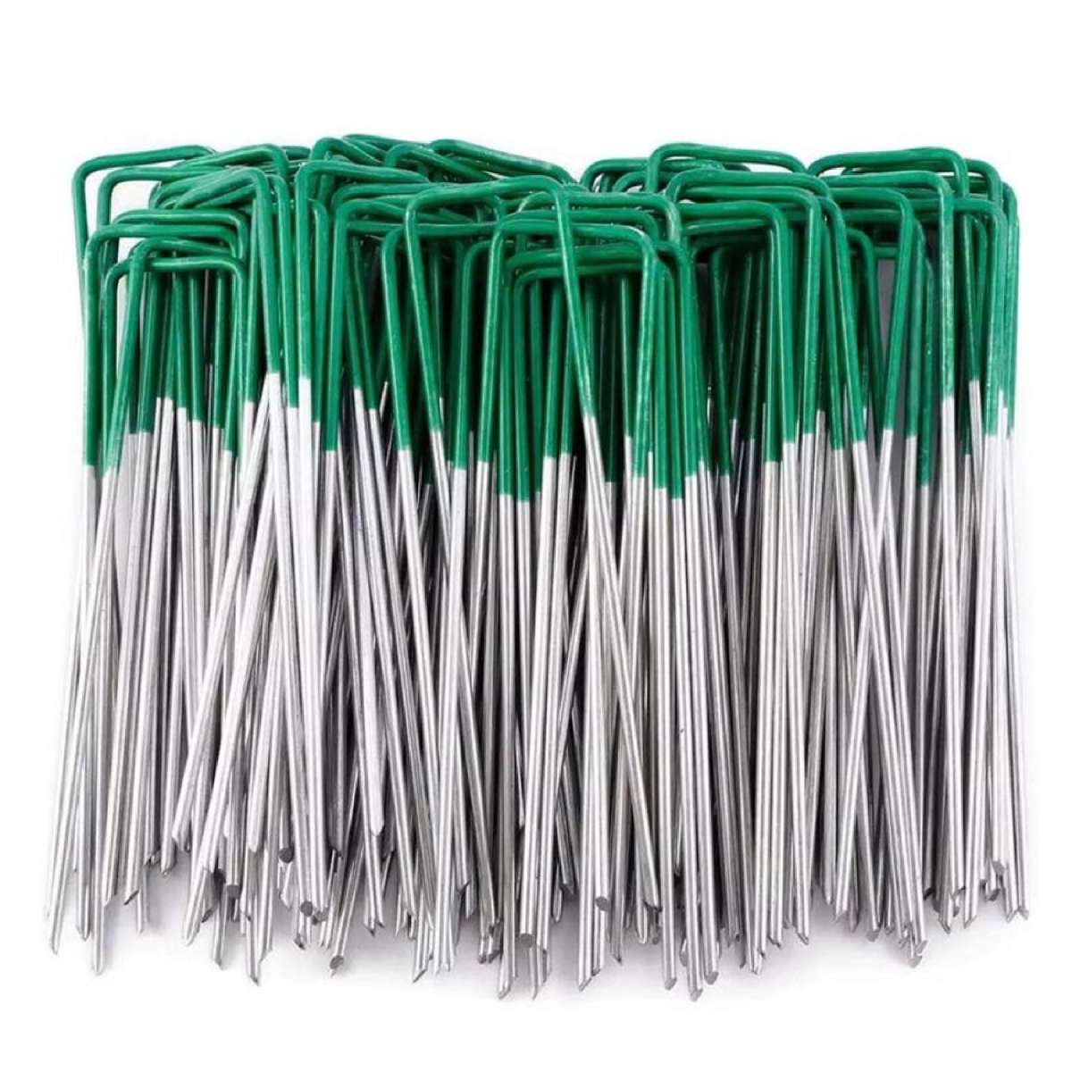 100x Artificial Grass Pins Turf Peg Synthetic Staple Fake Weedmat Lawn Pad U Peg