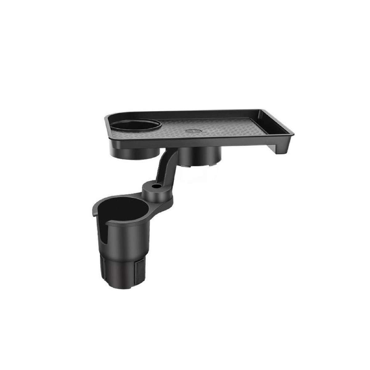 Universal Car Seat Travel Tray & Cup Holder - Black, Adjustable Base