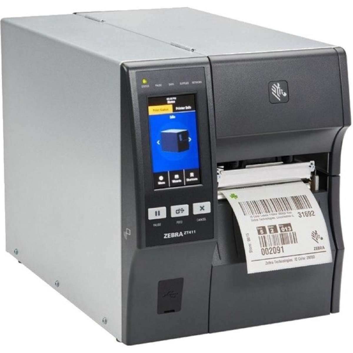Zebra ZT411 Industrial Direct Thermal/Thermal Transfer Printer - Monochrome - Label Print - Ethernet - USB - Serial - Bluetooth - 1854.20 mm Print -