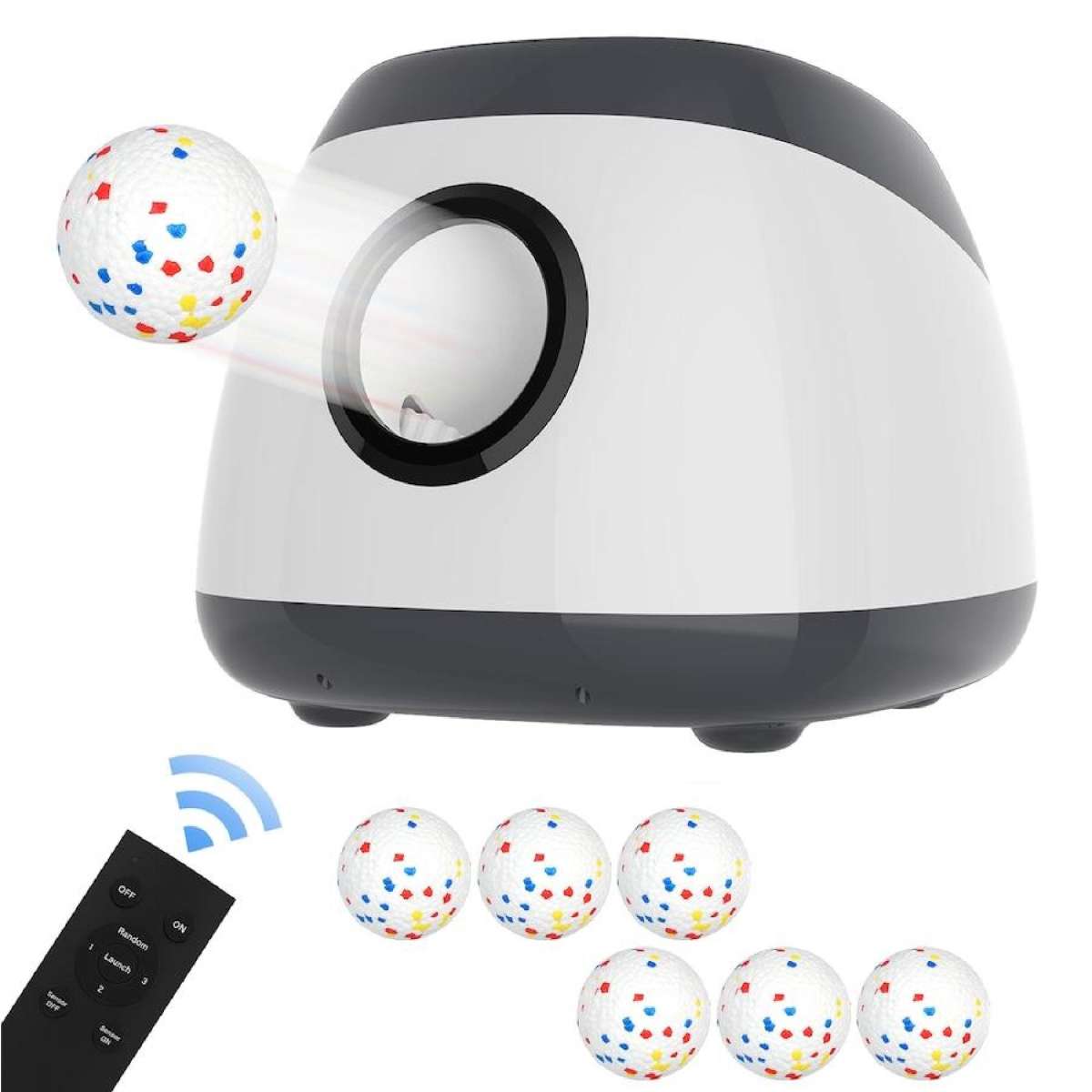 Advwin Automatic Dog Ball Launcher Automatic Tennis Fetch Throwing + 6 Balls