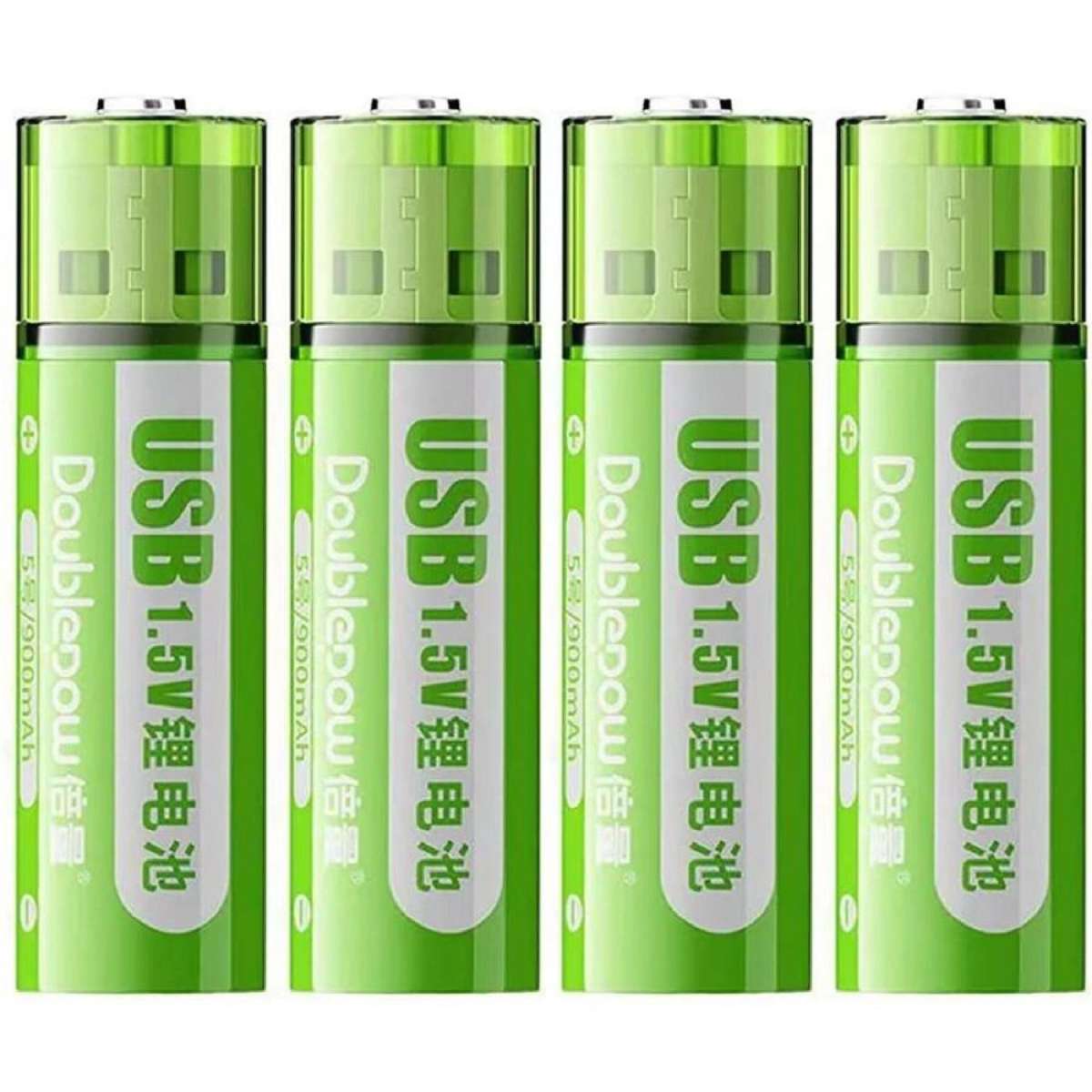 AA USB Rechargeable Batteries 1.5V Li-ion 1400mWh Fast Charging 1000 Cycles 4-Pack