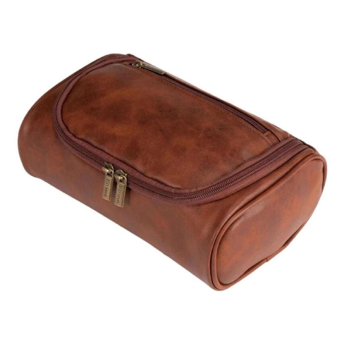 Mens Toiletry Bag PU Leather Wash Bag Waterproof Makeup Storage Organizer