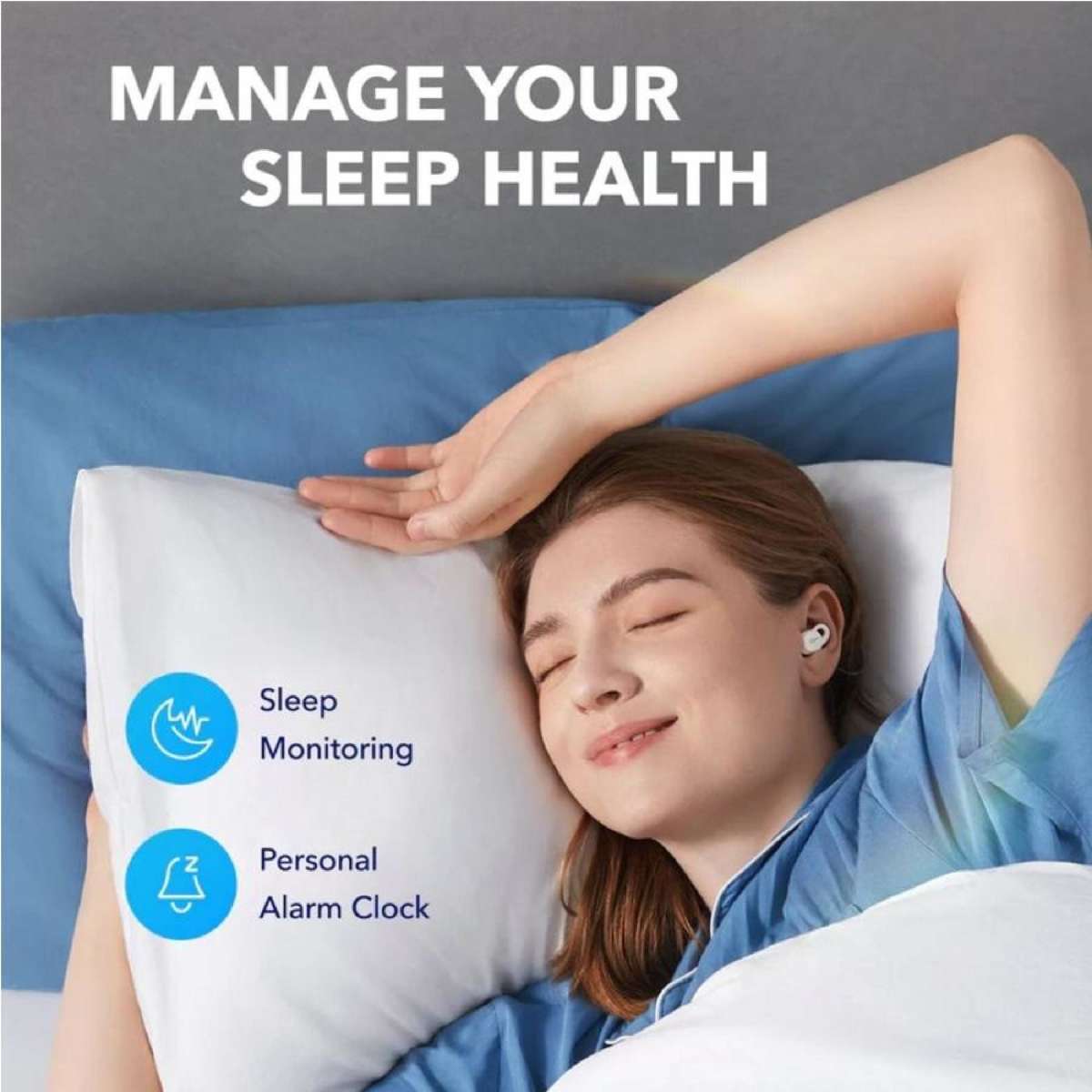Soundcore Sleep A10 Noise Blocking Sleep Earbuds - White White