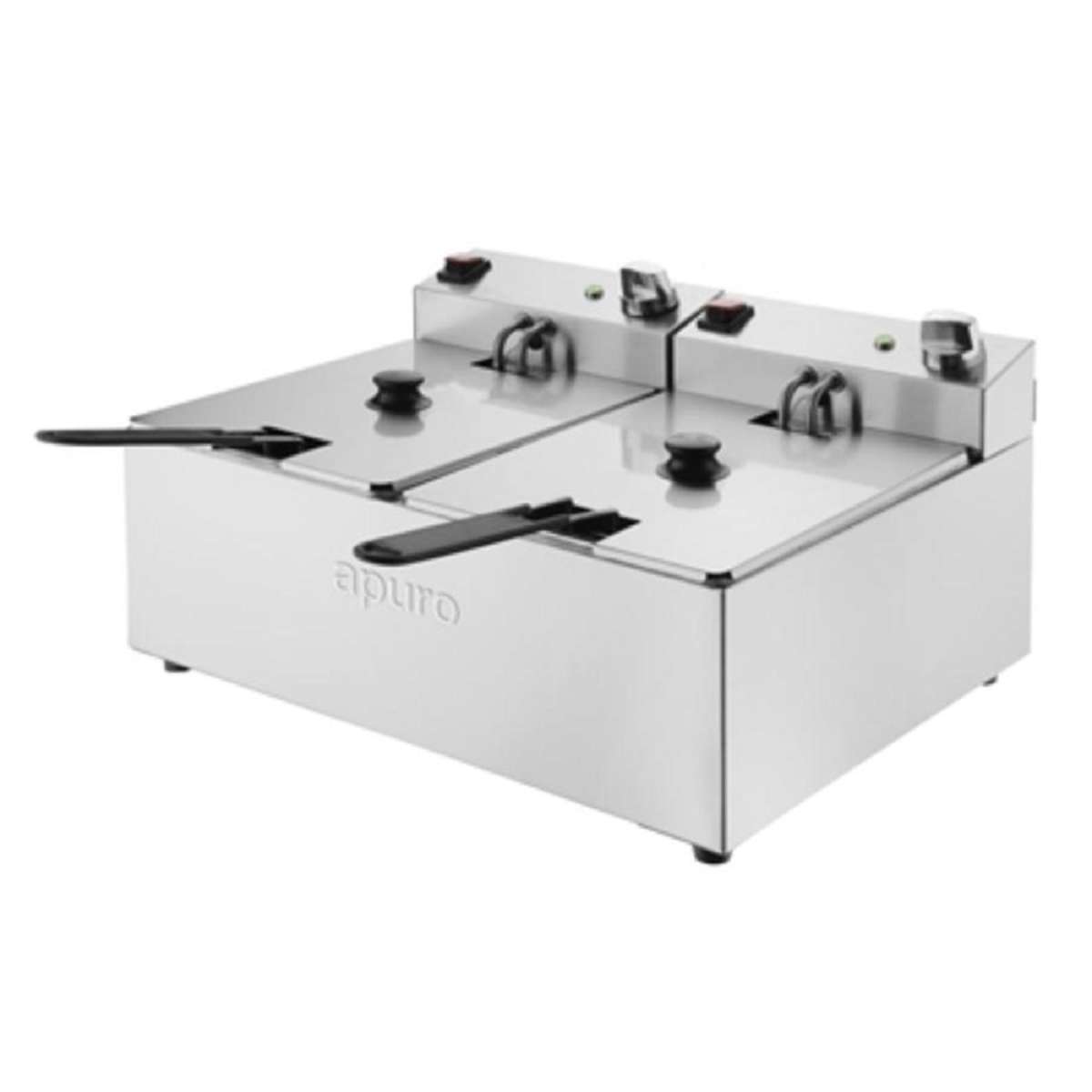 Apuro Double Fryer - 2x5Ltr - 2x2.8kW- Commercial