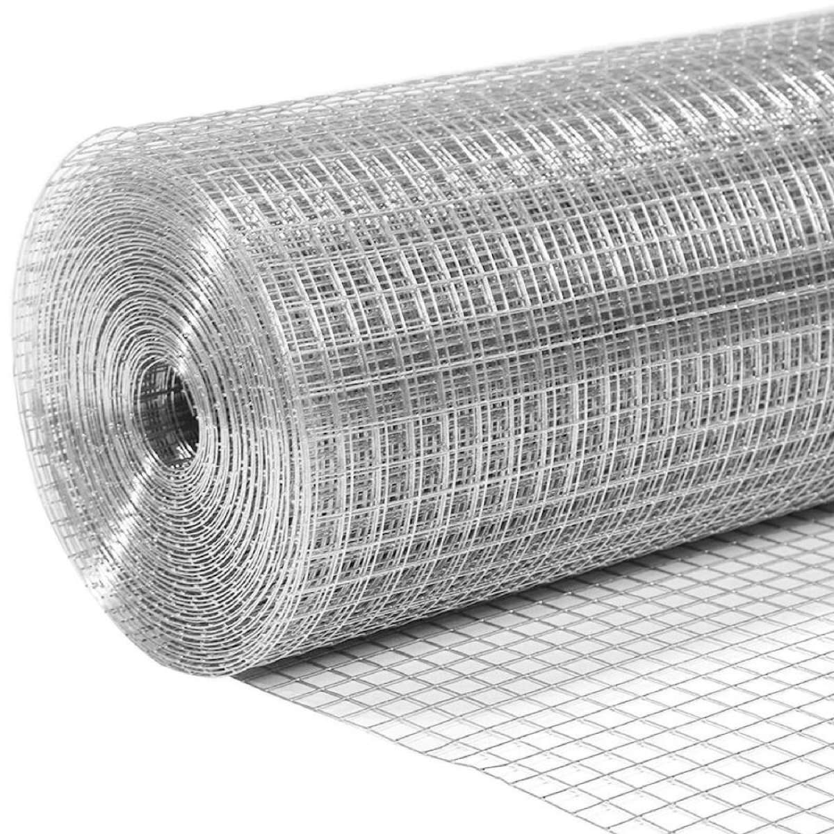 Welded Wire Mesh Fence Roll 15M Galvanised Chicken Coop Aviary Poultry Garden Fencing Hardware Cloth Rabbit Cage Guard Tree Barrier Enclosure Netting