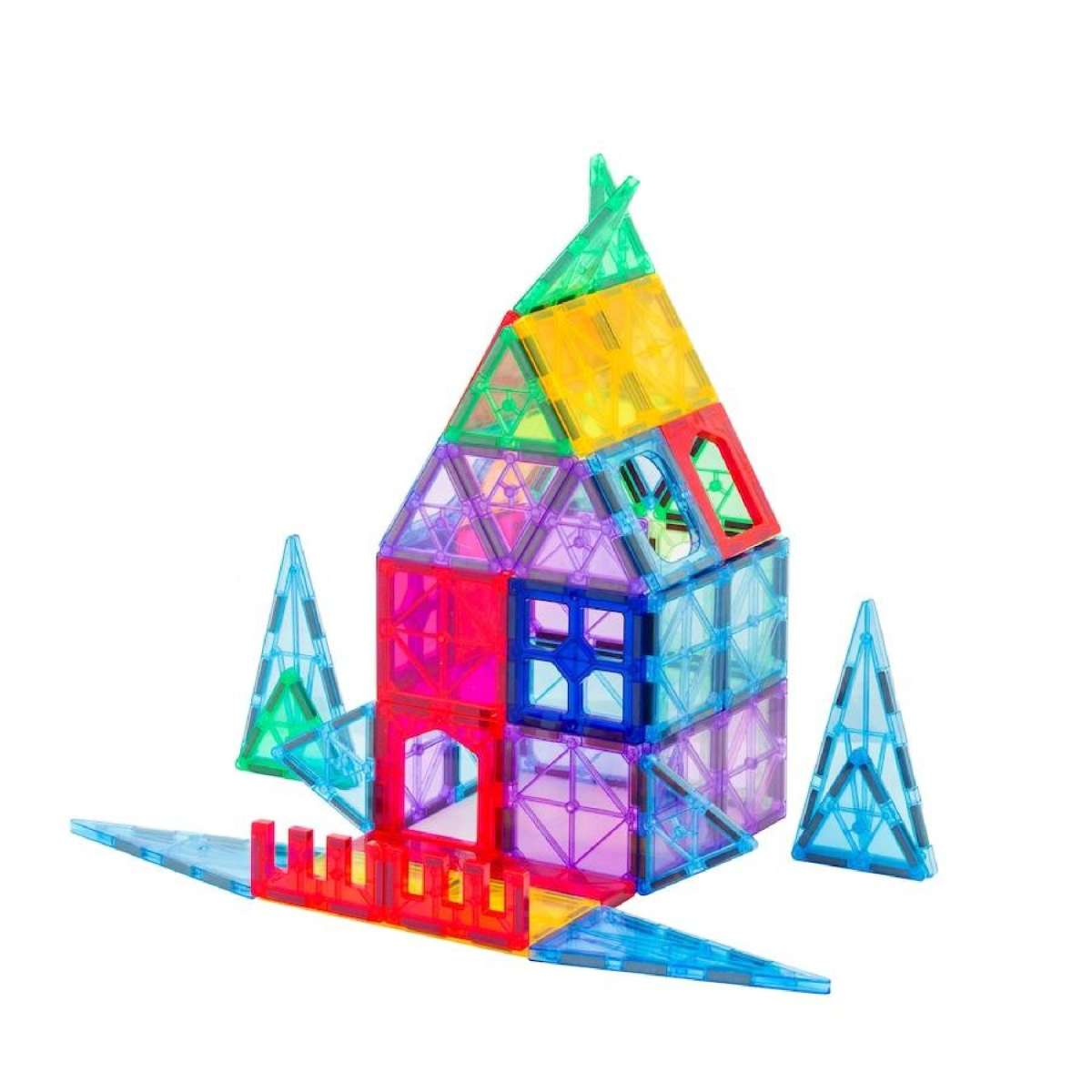 Gem Toys 48 Piece Magnetic Tiles Set with Storage Bag