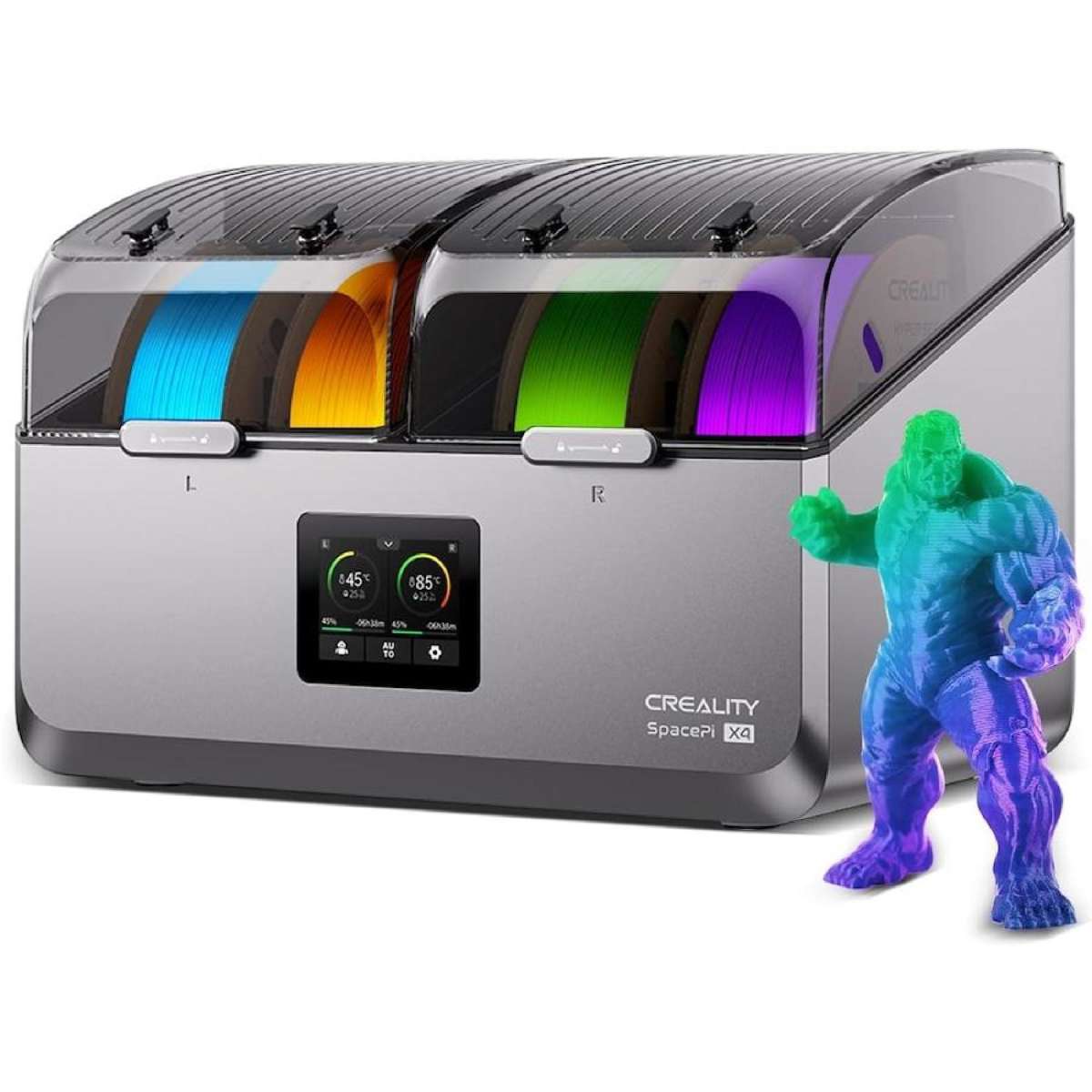 Creality Space Pi X4 Filament Dryer 4 Roll 3D Printer Dry Box with 110W PTC Heater 360oC Rapid Heating LCD Touch Screen One-Key Operation PLA PETG ABS TPU Nylon Compatible