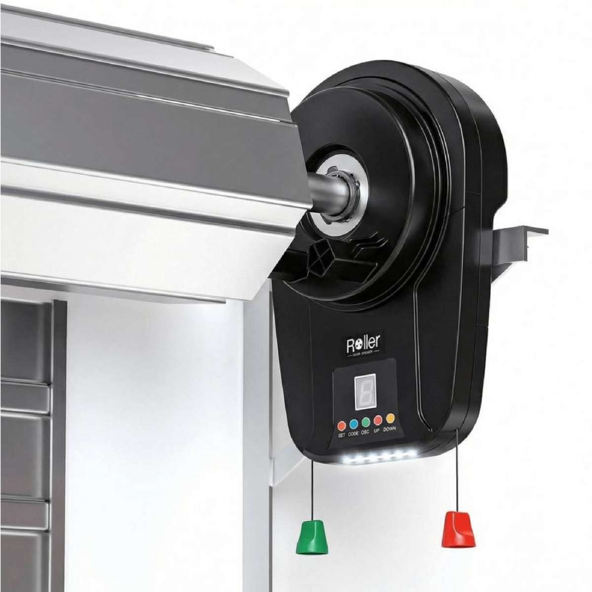Advwin Automatic Roller Door Opener Garage Door Roller 1000N Motor with Remote Control, Auto-Reverse Safety, Quiet Operation, Easy Install for Garage/Industrial