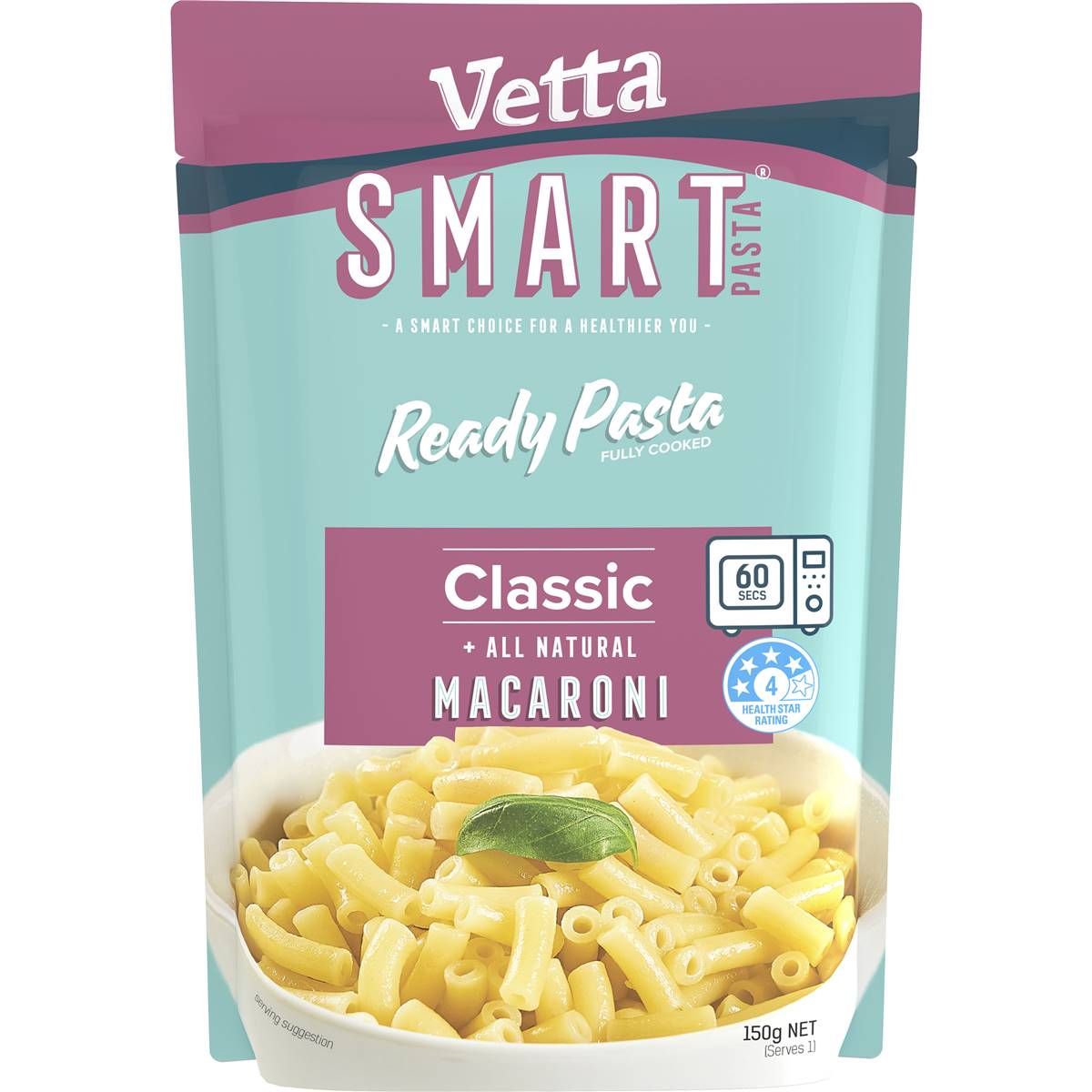 Calories in Vetta Microwave Ready Pasta Classic Macaroni