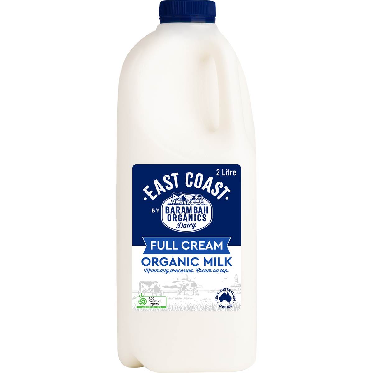 Calories in East Coast Sustainable Dairy Organic Full Cream Milk calcount