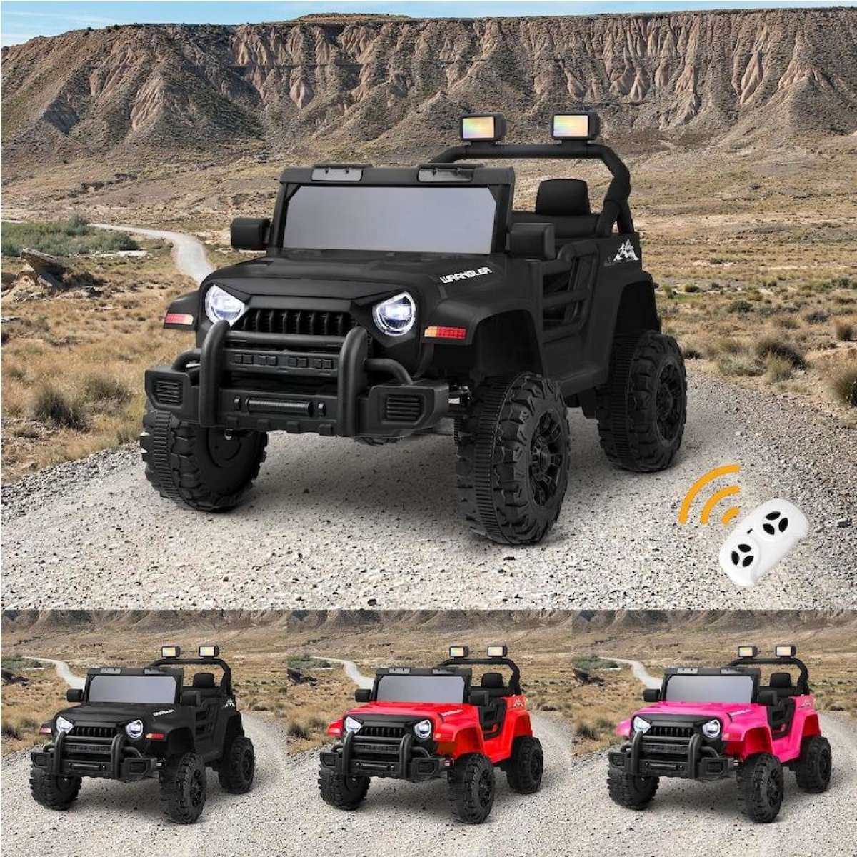 Mazam Kids Ride On Car 12V Electric Battery Remote Toy Cars Music Gift Red Pink Black