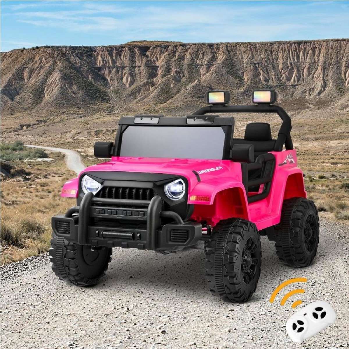 Mazam Kids Ride On Car 12V Electric Battery Remote Toy Cars Music Gift Red Pink Pink