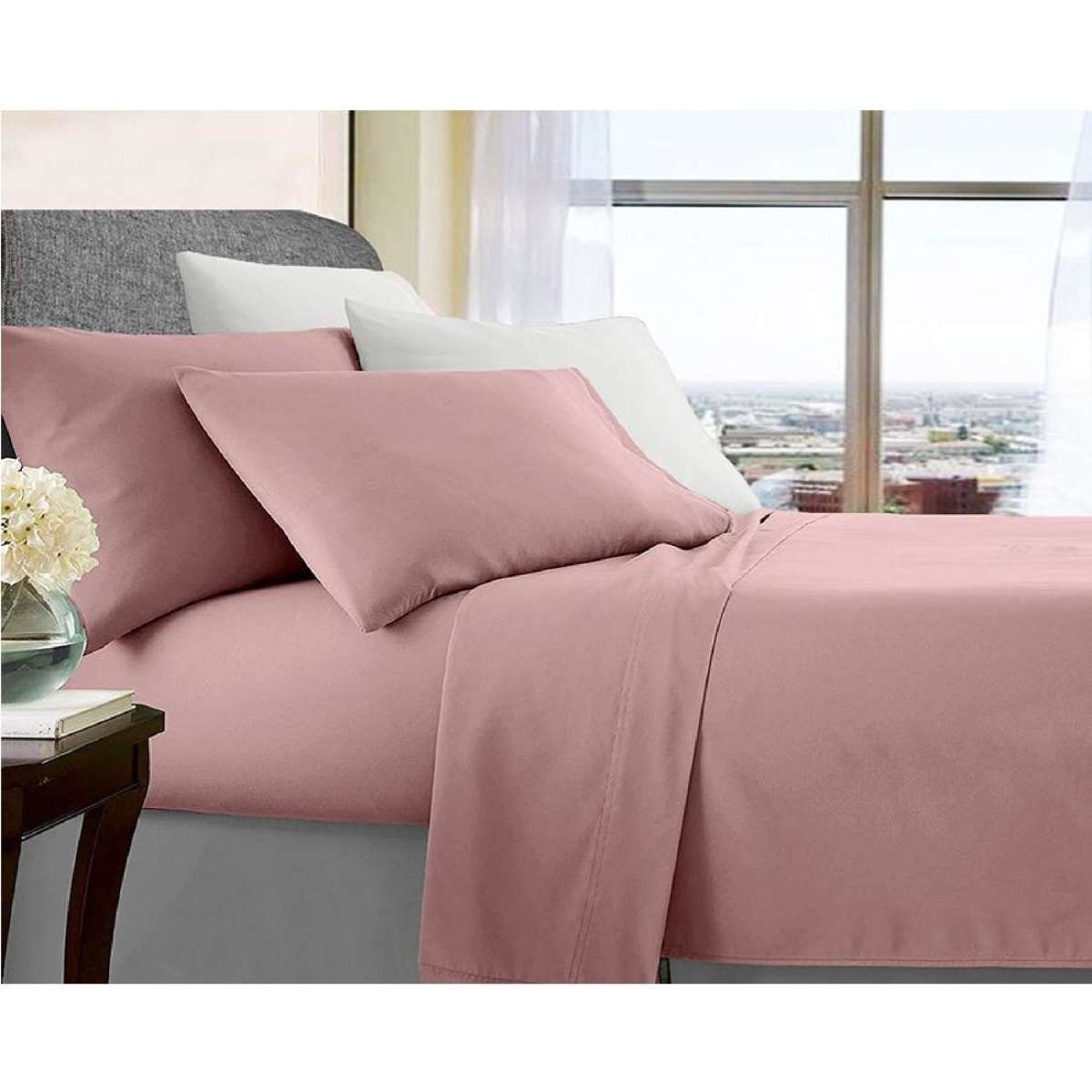 Opulence Ultra Soft Microfibre Sheet Sets Wrinkle Free All Size Rose Gold / Queen