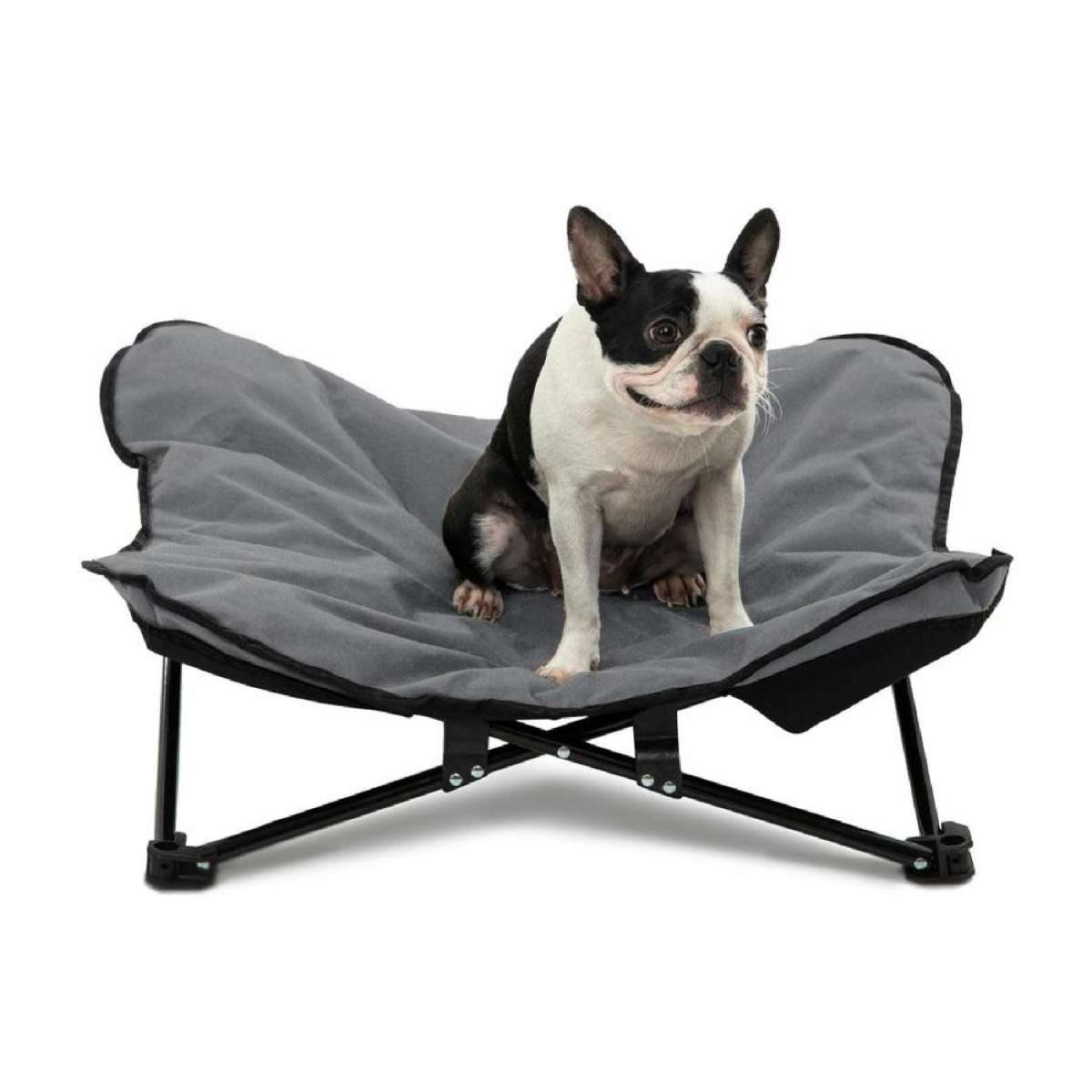 Charlie's Foldable Outdoor Camping Dog Bed Grey (Medium, Large) Large