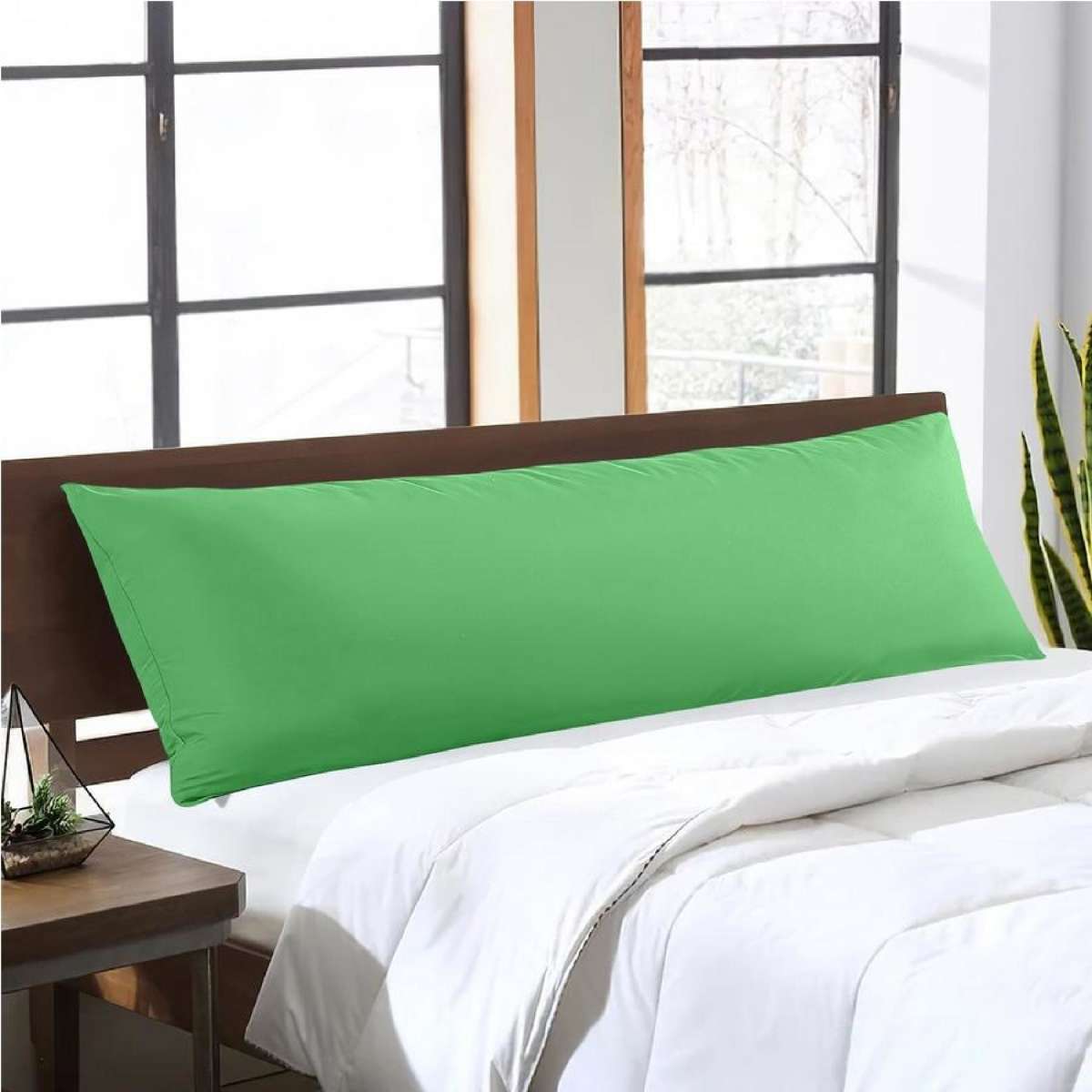 LINENOVA 2000TC Body Pillowcase Long Body Pillow Cover - 1 Pack Avocado