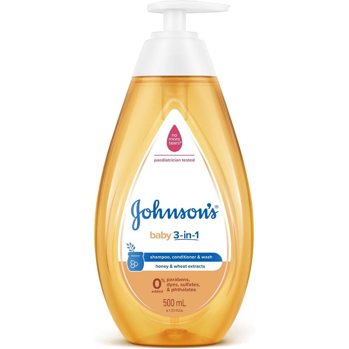 Johnson's Gentle Tear-Free Conditioning Baby Shampoo & Cleansing Wash 500mL