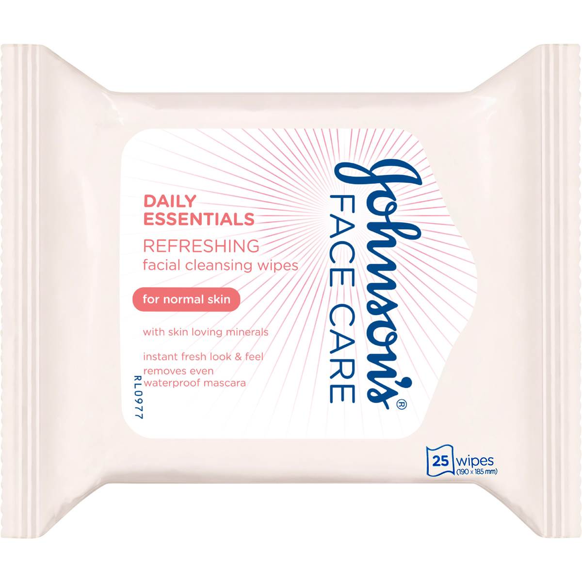 Johnson's Cleansing Face Wipes for Normal Skin 25 pack