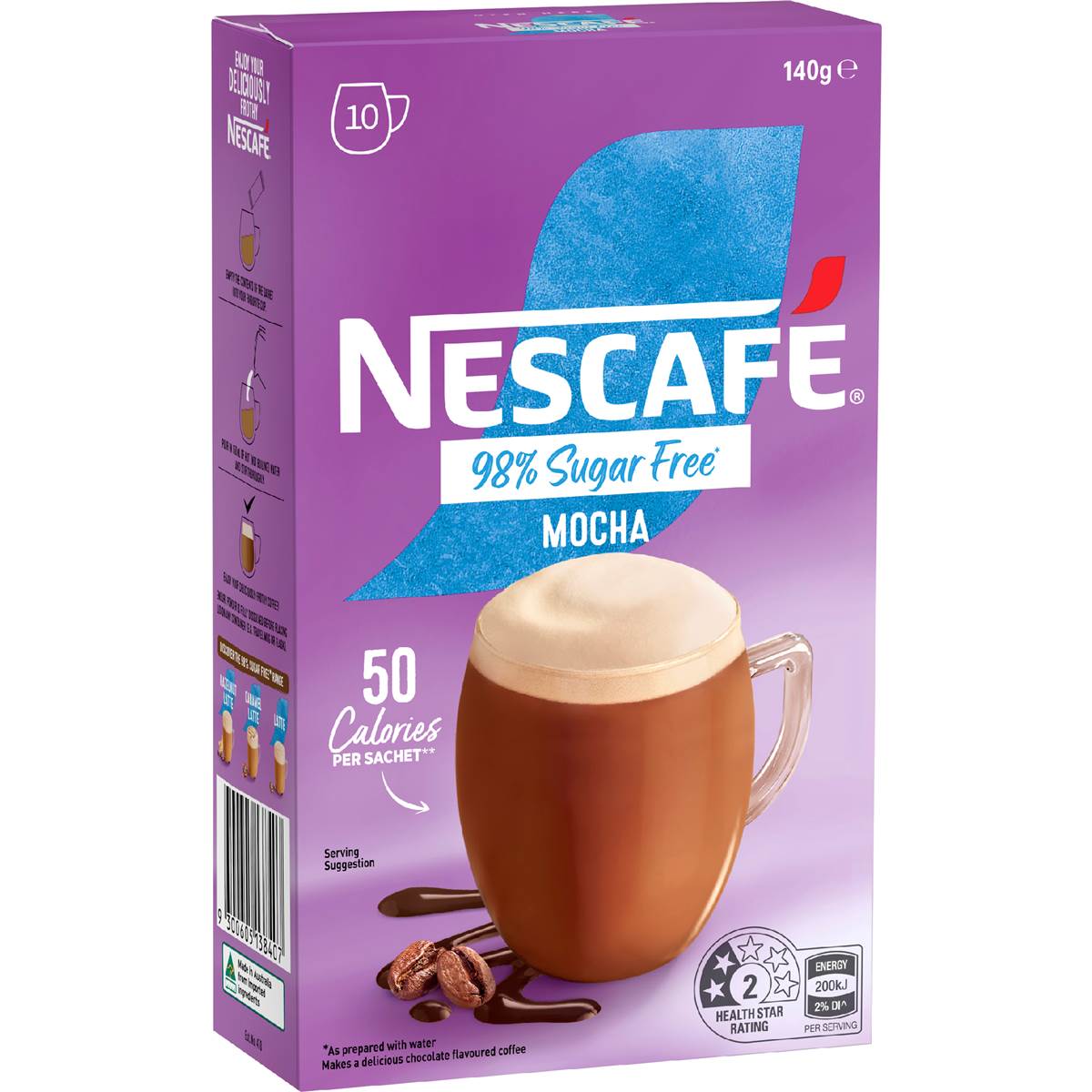 Calories in Nescafe Coffee Sachets Mocha Calorie Counter Australia