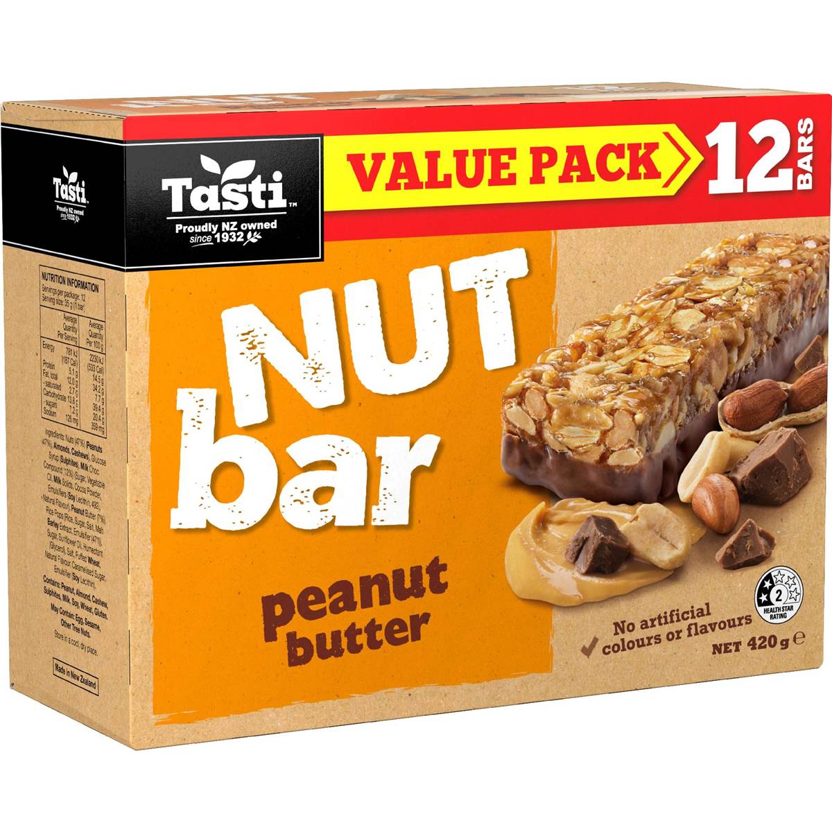 Tasti Nut Bar Peanut Butter