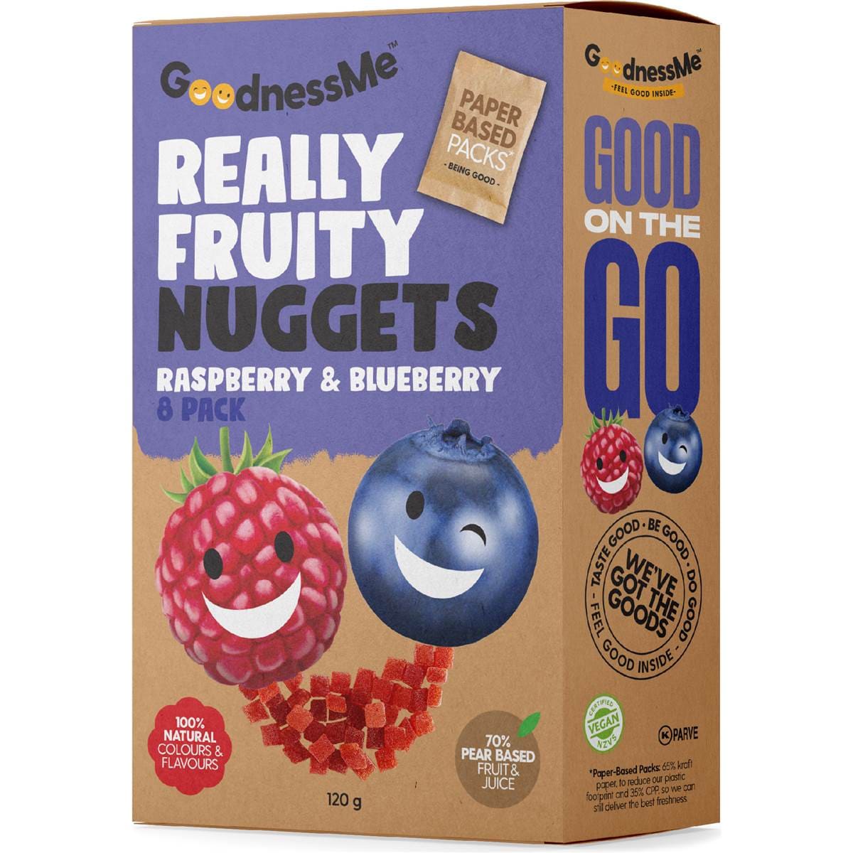 Goodness Me Really Fruity Nuggets Raspberry & Blueberry 8 pack