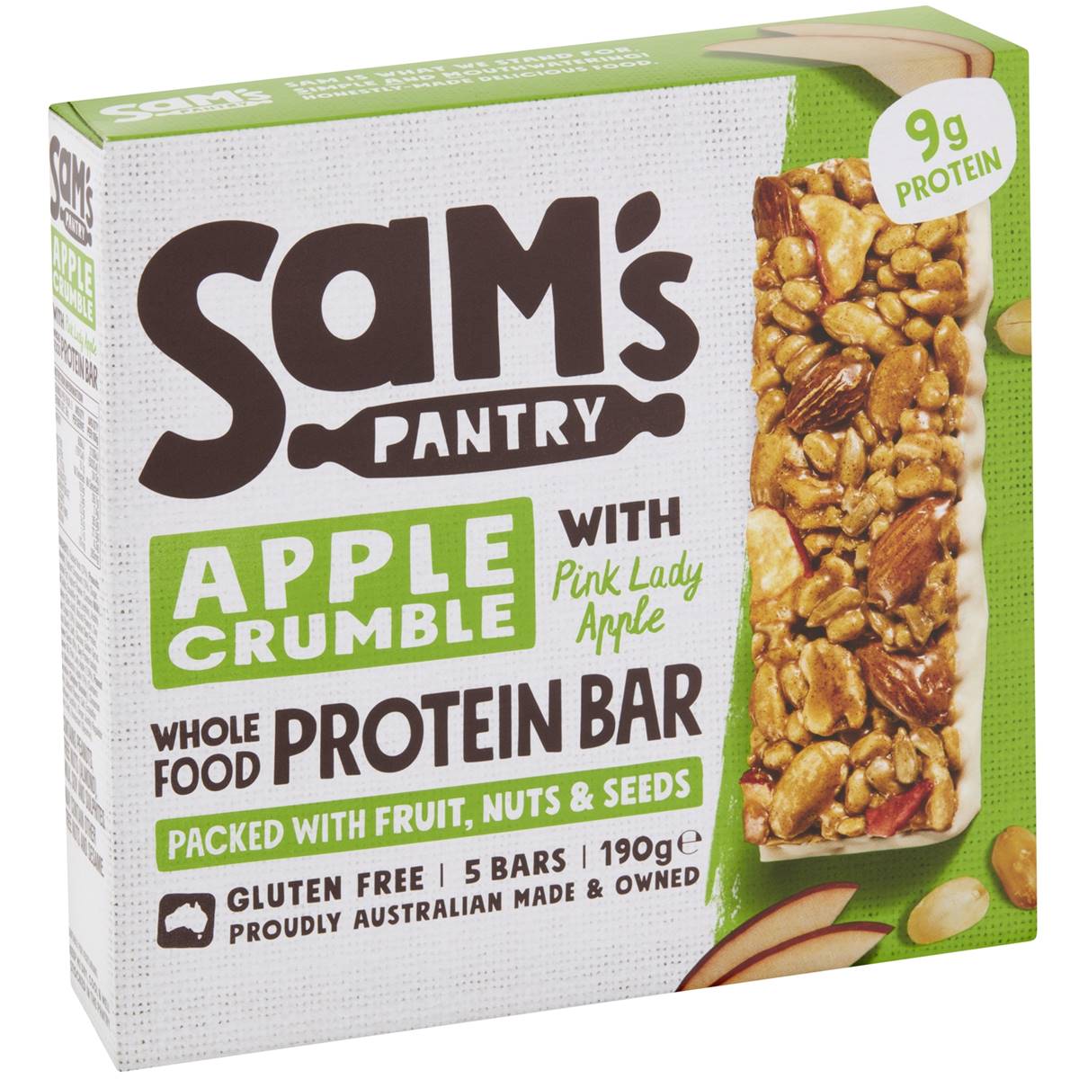 Sam's Pantry Apple Crumble Protein Bar 5 pack