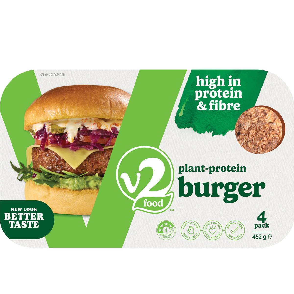 Calories in V2 Plant Based Burgers