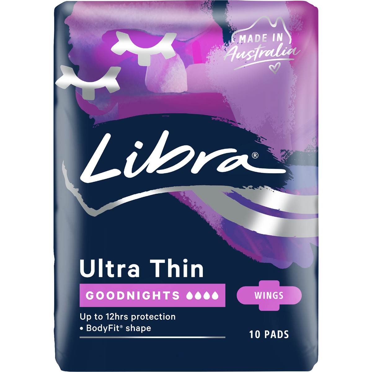 Libra Goodnights Pads Ultra Thin Wings 10 pack